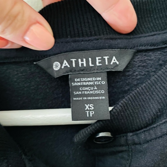 Athleta Pullover Sweater Black Sz XS - Picture 4 of 8